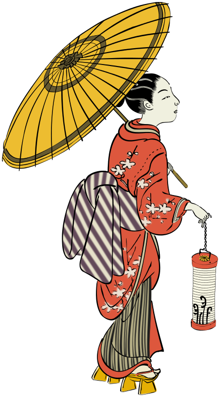 oriental girl w lantern