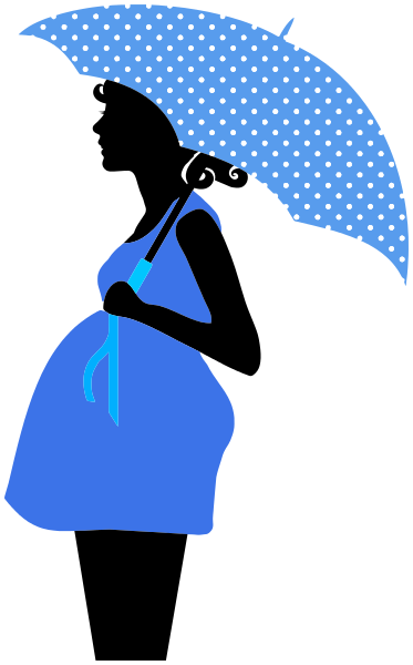 Pregnant Woman blue