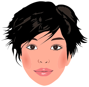 female portrait short hair