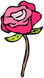 pink rose clip