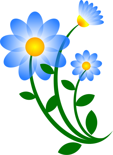flower blue motif