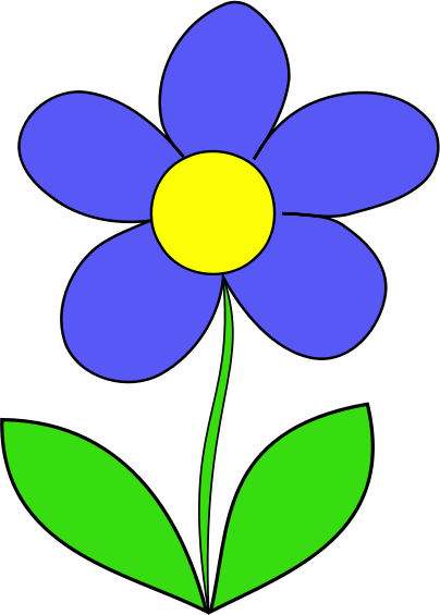 simple blue flower