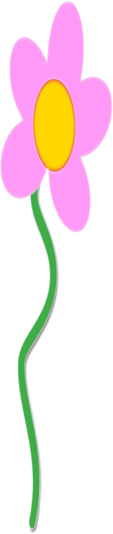 flower pink w stem long