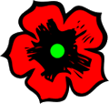 Flower red black