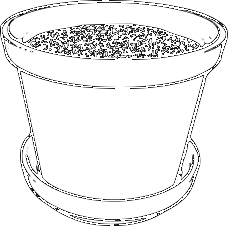 flowerpot with soil