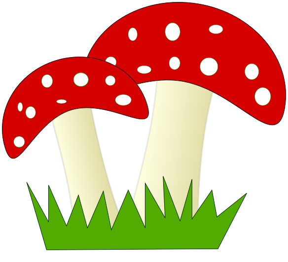 mushrooms red dot