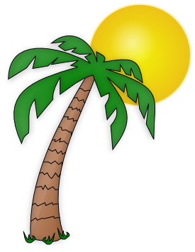 palm tree w sun