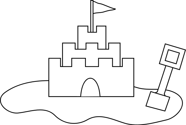 sand castle outline
