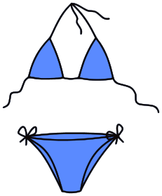 string bikini blue