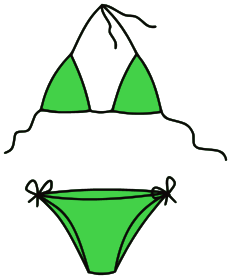 string bikini green