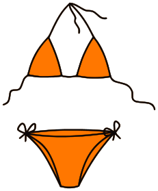 string bikini orange
