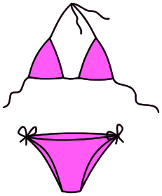 string bikini pink