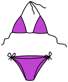 string bikini purple