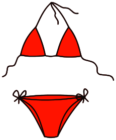 string bikini red