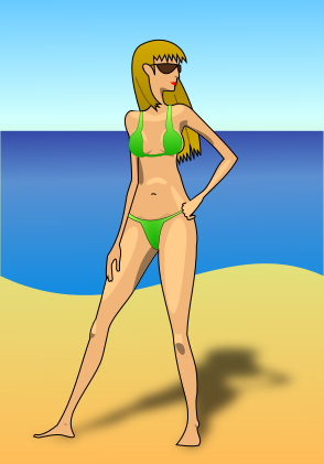 bikini girl at beach