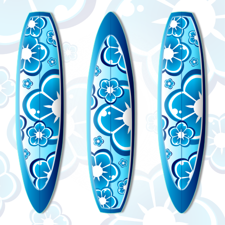 Surfboard floral