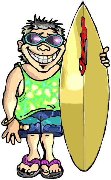 surfer w board