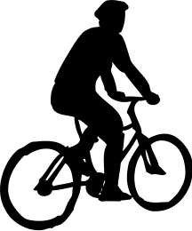 bicycle rider sillouette