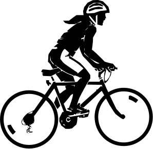 bike rider girl w helmet