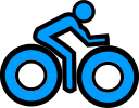 cycling icon blue