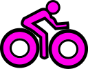 cycling icon pink