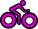 cycling icon purple