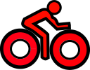 cycling icon red