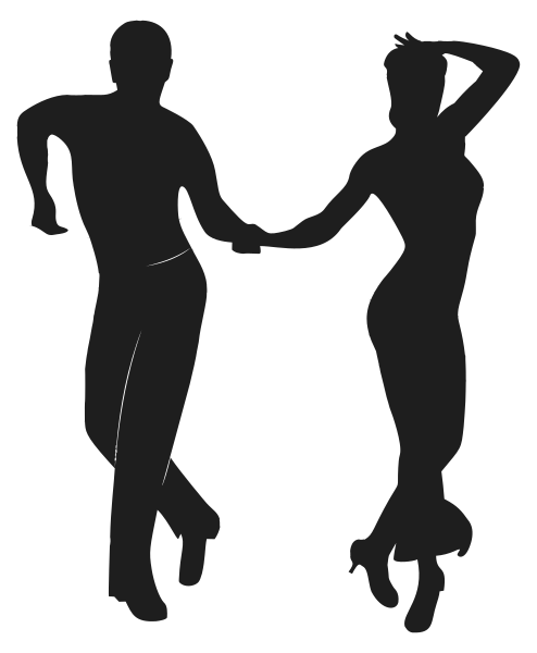 couple dancers silhouette