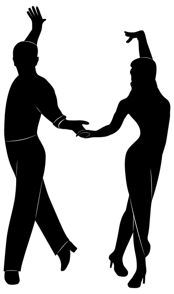 dancing couple silhouette 2