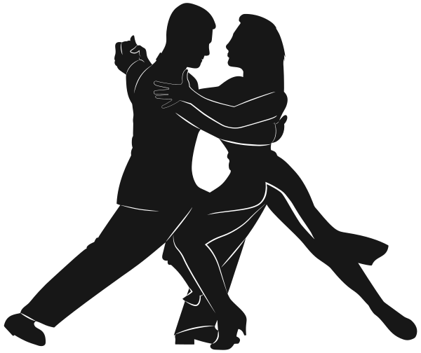 dancing couple silhouette 3
