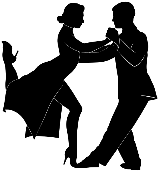 dancing couple silhouette 4