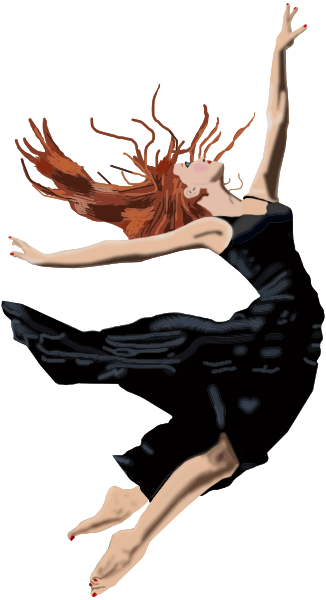 dancing woman leap