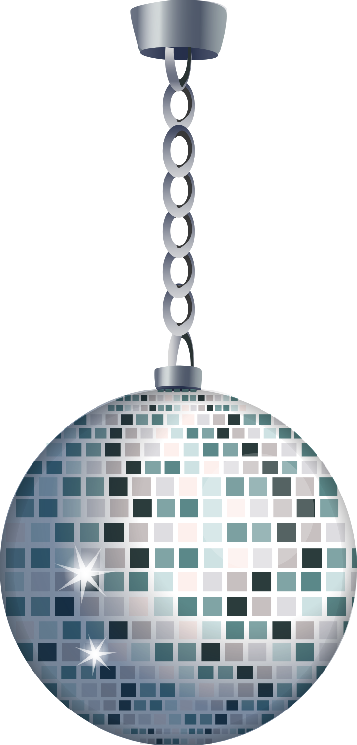 disco ball on chain