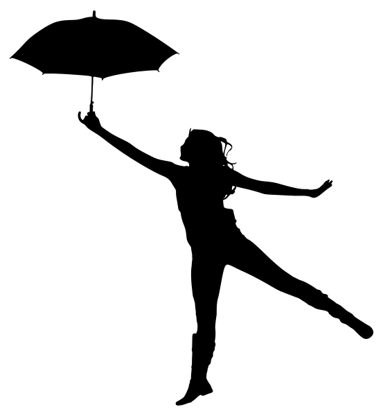 woman dance umbrella