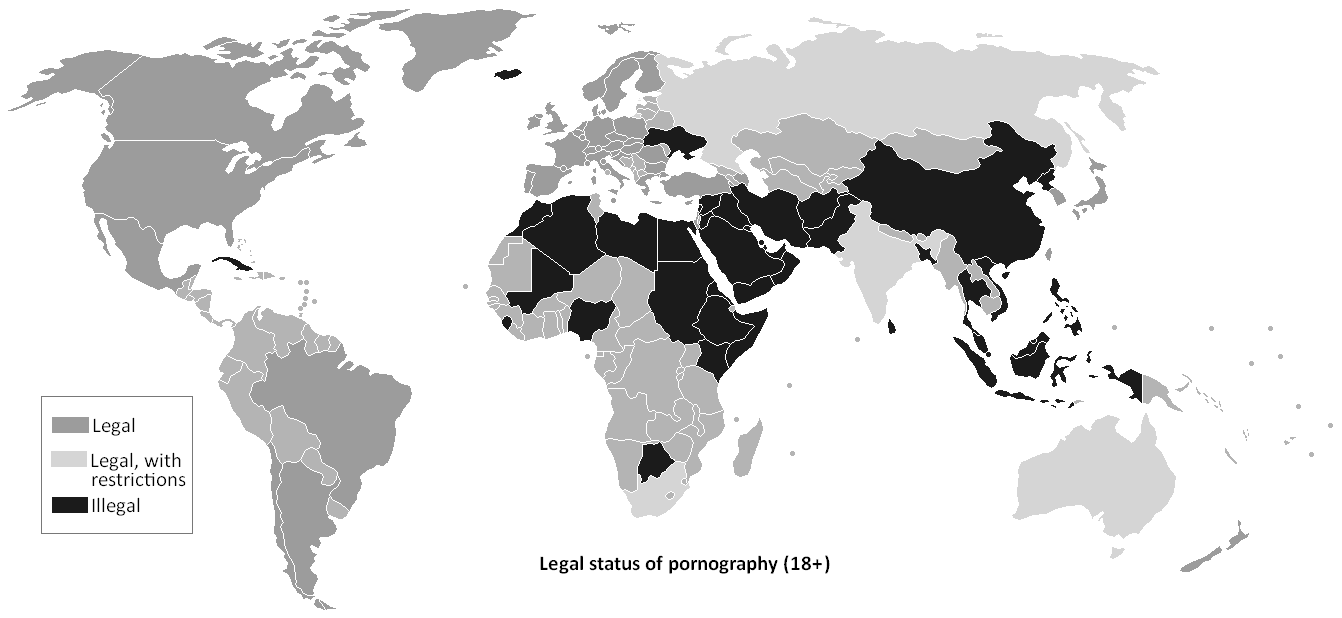 Pornography law map