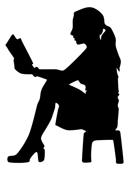 Woman-Reading-SIlhouette