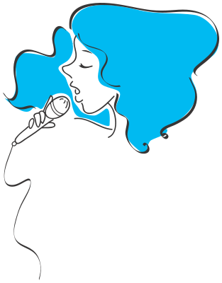 Woman Singing clipart