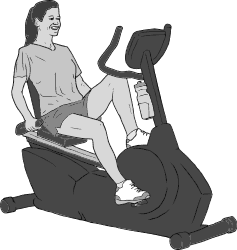 exercise bike woman