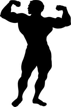 muscle man silouette