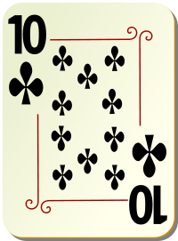 ornamental deck 10 of clubs