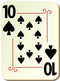 ornamental deck 10 of spades