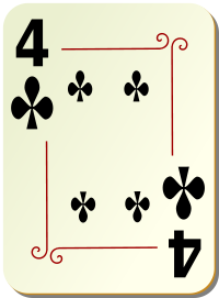 ornamental deck 4 of clubs