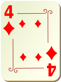 ornamental deck 4 of diamonds
