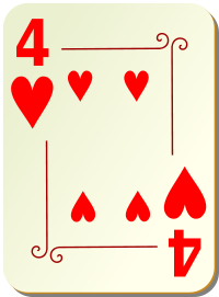 ornamental deck 4 of hearts