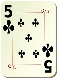 ornamental deck 5 of clubs