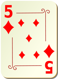 ornamental deck 5 of diamonds