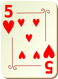 ornamental deck 5 of hearts