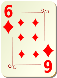 ornamental deck 6 of diamonds