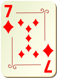 ornamental deck 7 of diamonds