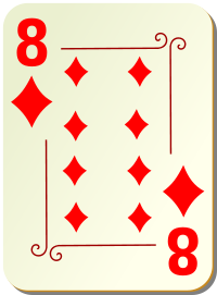 ornamental deck 8 of diamonds